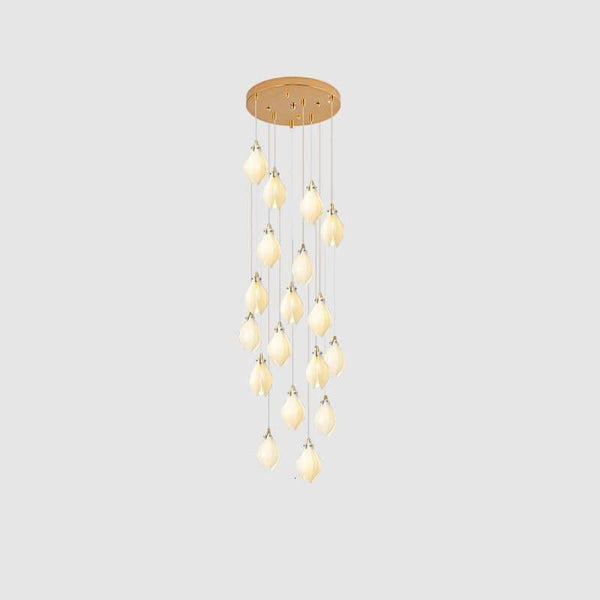 Germoglio Chandelier – Elegant Floral Pendant Light with Brass Accents | Alsolight