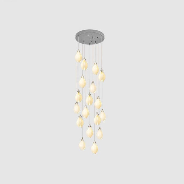 Germoglio Chandelier – Elegant Floral Pendant Light with Brass Accents | Alsolight