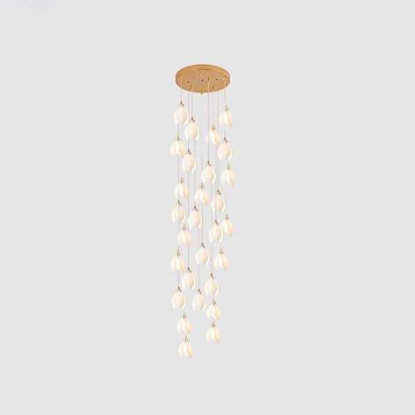 Germoglio Chandelier – Elegant Floral Pendant Light with Brass Accents | Alsolight