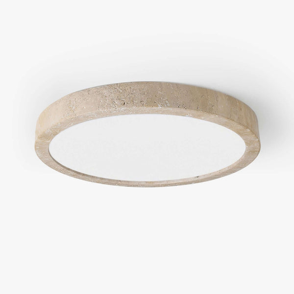 Horizon Round Ceiling Light – Yellow Travertine Elegance & Warm Glow | Alsolight