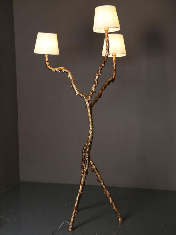 Ines Floor Lamp – Unique Handcrafted Design with Fabrics & Brass | Alsolight