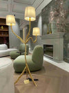 Ines Floor Lamp – Unique Handcrafted Design with Fabrics & Brass | Alsolight