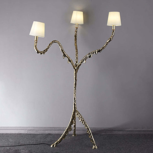 Ines Floor Lamp – Unique Handcrafted Design with Fabrics & Brass | Alsolight