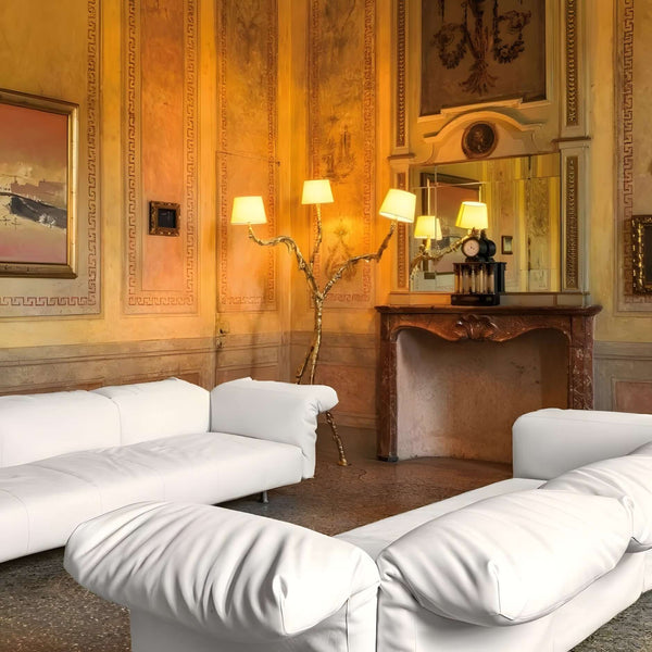 Ines Floor Lamp – Unique Handcrafted Design with Fabrics & Brass | Alsolight