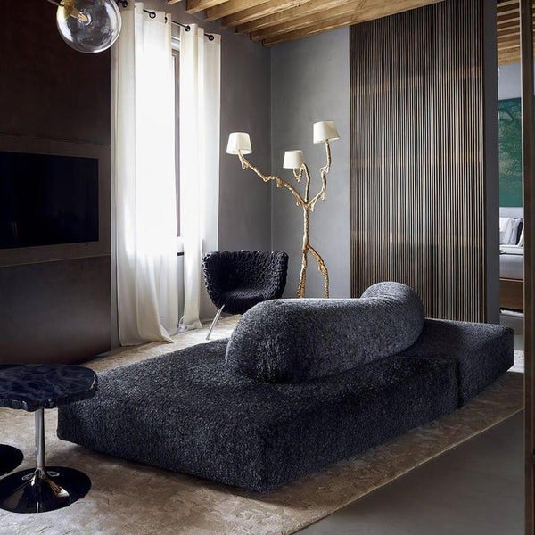 Ines Floor Lamp – Unique Handcrafted Design with Fabrics & Brass | Alsolight