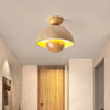 Inverted Ceiling Lamp – Travertine & Wood, Medieval Simplicity Light | Alsolight