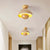 Inverted Ceiling Lamp – Travertine & Wood, Medieval Simplicity Light | Alsolight