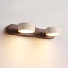 Jaylene Wall Sconce – Elegant Travertine & Wood Dual Light | Alsolight