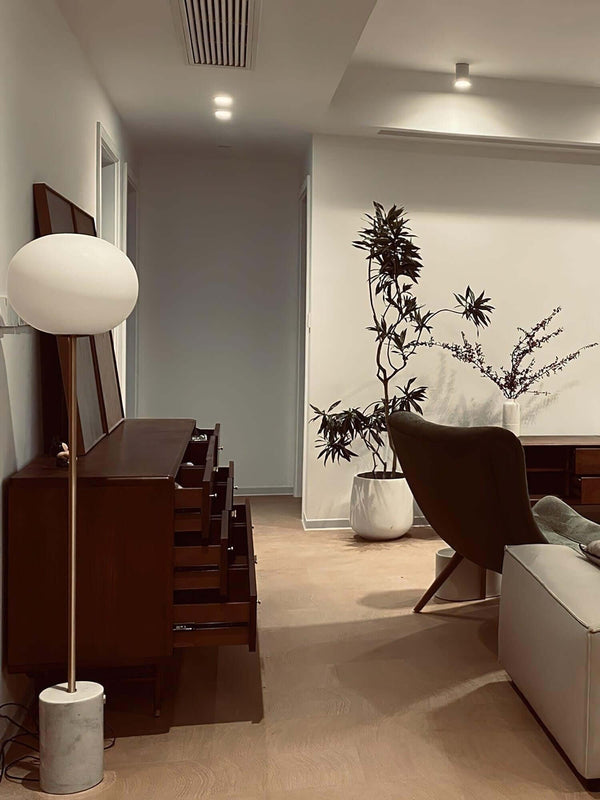 Jwda Floor Lamp – Yellow Travertine & Marble with Artistic Design | Alsolight