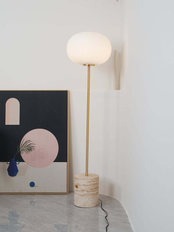 Jwda Floor Lamp – Yellow Travertine & Marble with Artistic Design | Alsolight