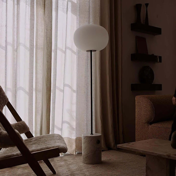 Jwda Floor Lamp – Yellow Travertine & Marble with Artistic Design | Alsolight