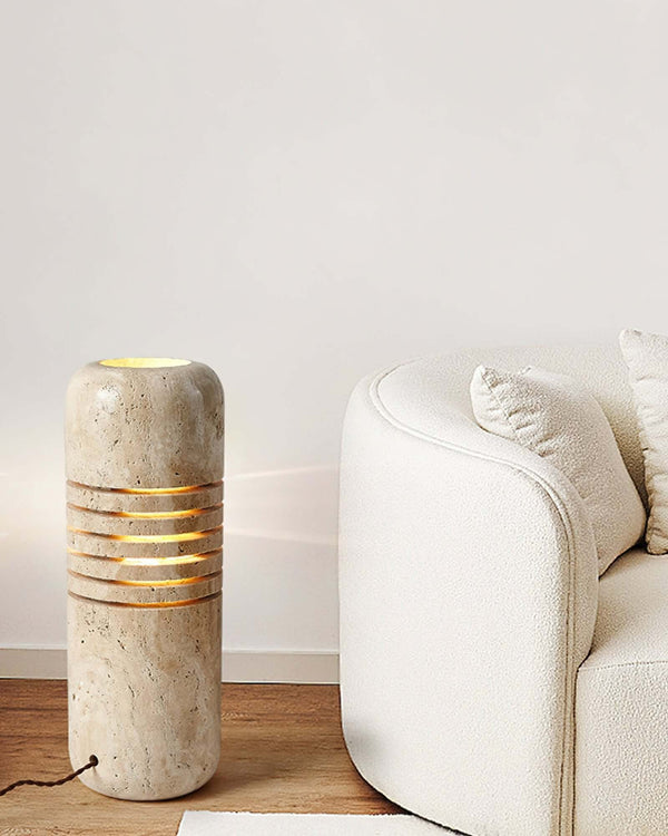 Kota Floor Lamp – Elegant Yellow Travertine Design for Modern Spaces | Alsolight