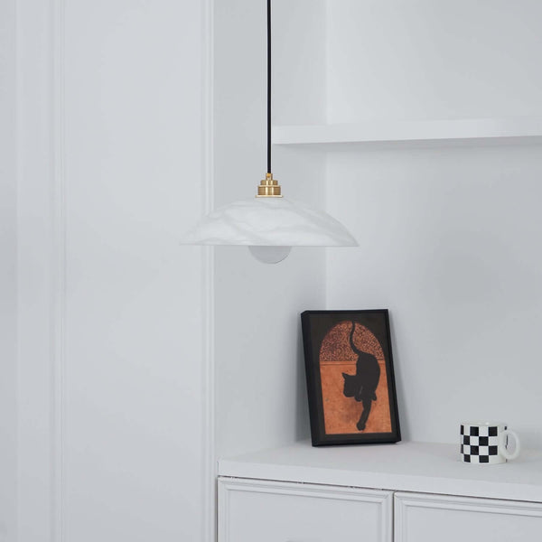Kubah Alabaster Pendant Lamp – Elegant Art Deco Dome Light | Alsolight