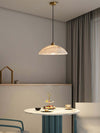 Kubah Alabaster Pendant Lamp – Elegant Art Deco Dome Light | Alsolight