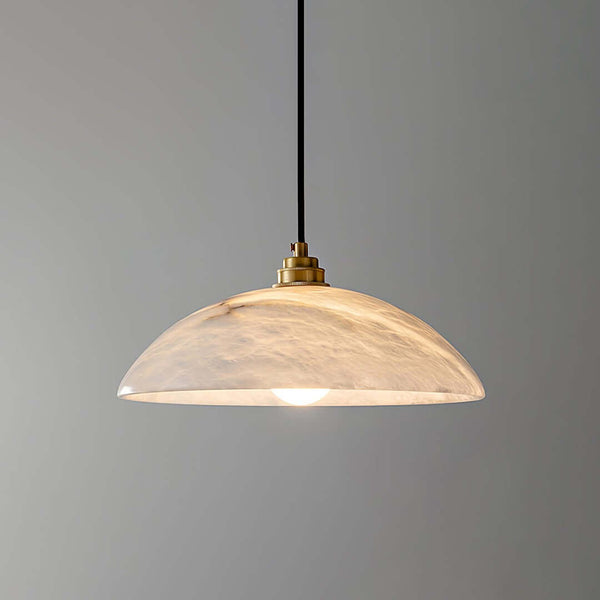 Kubah Alabaster Pendant Lamp – Elegant Art Deco Dome Light | Alsolight