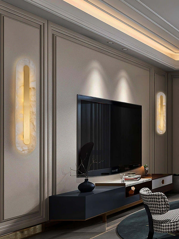 Lavilla Wall Lamp – Simple Alabaster Wall Sconce for Elegant Spaces | Alsolight
