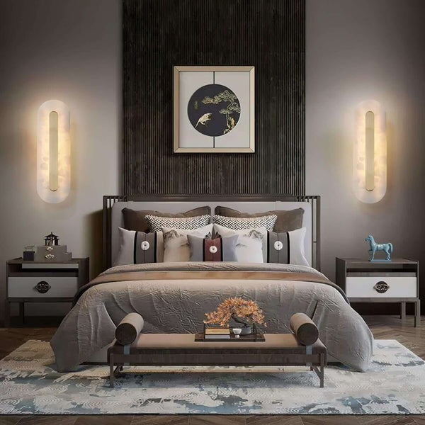 Lavilla Wall Lamp – Simple Alabaster Wall Sconce for Elegant Spaces | Alsolight