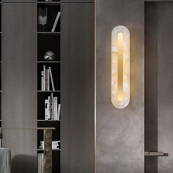 Lavilla Wall Lamp – Simple Alabaster Wall Sconce for Elegant Spaces | Alsolight