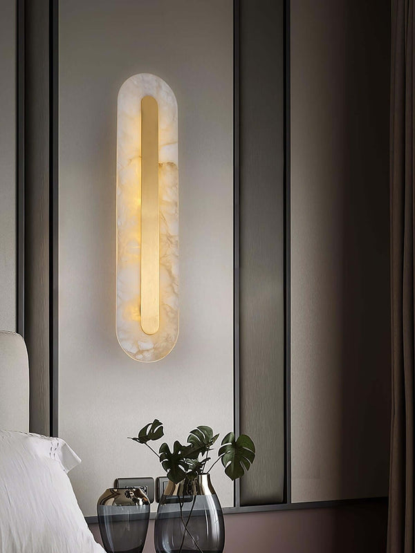 Lavilla Wall Lamp – Simple Alabaster Wall Sconce for Elegant Spaces | Alsolight