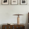 Luna Table Lamp – Yellow Travertine Small Simple Decorative Light | Alsolight