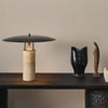 Luna Table Lamp – Yellow Travertine Small Simple Decorative Light | Alsolight