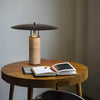 Luna Table Lamp – Yellow Travertine Small Simple Decorative Light | Alsolight