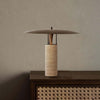 Luna Table Lamp – Yellow Travertine Small Simple Decorative Light | Alsolight