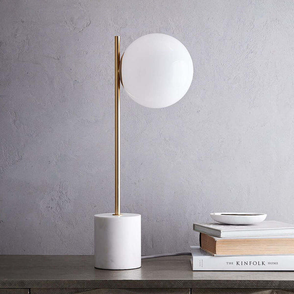 Lurac Table Lamp – Marble Nordic Style, Minimalist Shade, Office Decor | Alsolight