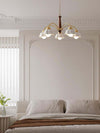 Lustre Chandelier – Mid-Century Brass & Walnut 5-Light Pendant | Alsolight