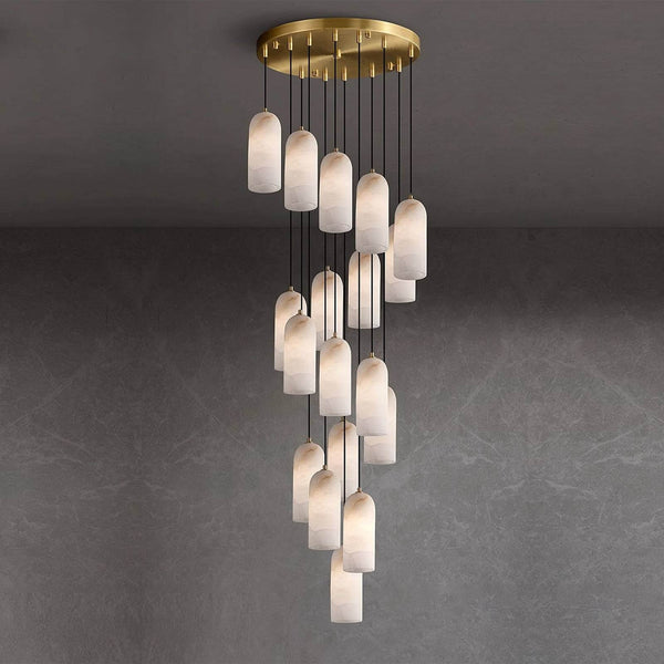 Mid Century Monty Pendant Lamp | Alabaster Shade, Modern Elegance | Alsolight
