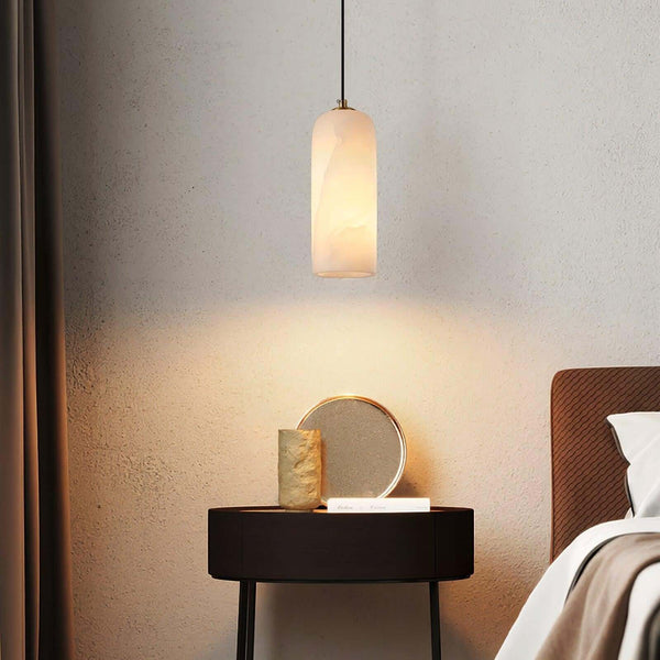 Mid Century Monty Pendant Lamp | Alabaster Shade, Modern Elegance | Alsolight
