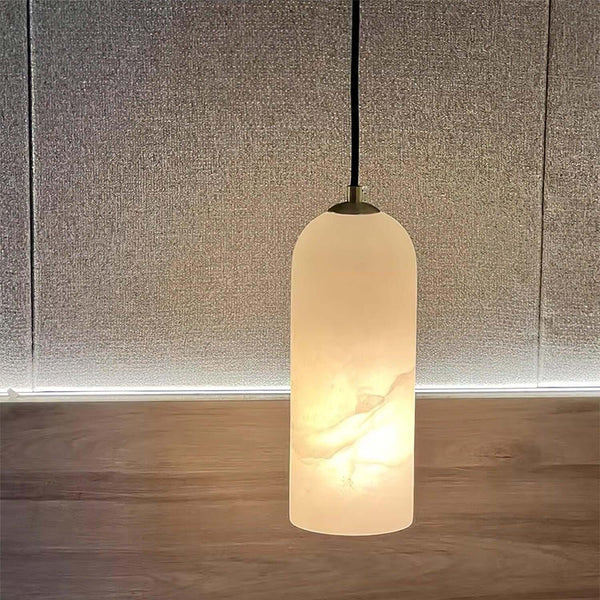 Mid Century Monty Pendant Lamp | Alabaster Shade, Modern Elegance | Alsolight
