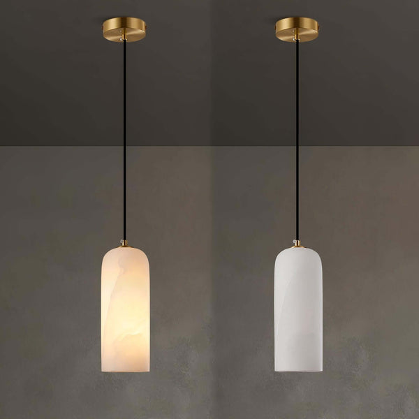 Mid Century Monty Pendant Lamp | Alabaster Shade, Modern Elegance | Alsolight