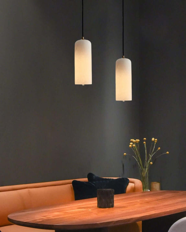 Mid Century Monty Pendant Lamp | Alabaster Shade, Modern Elegance | Alsolight