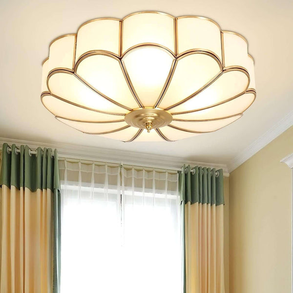 Modern Glass Oukaning Ceiling Light – Frosted Flower Design | Alsolight