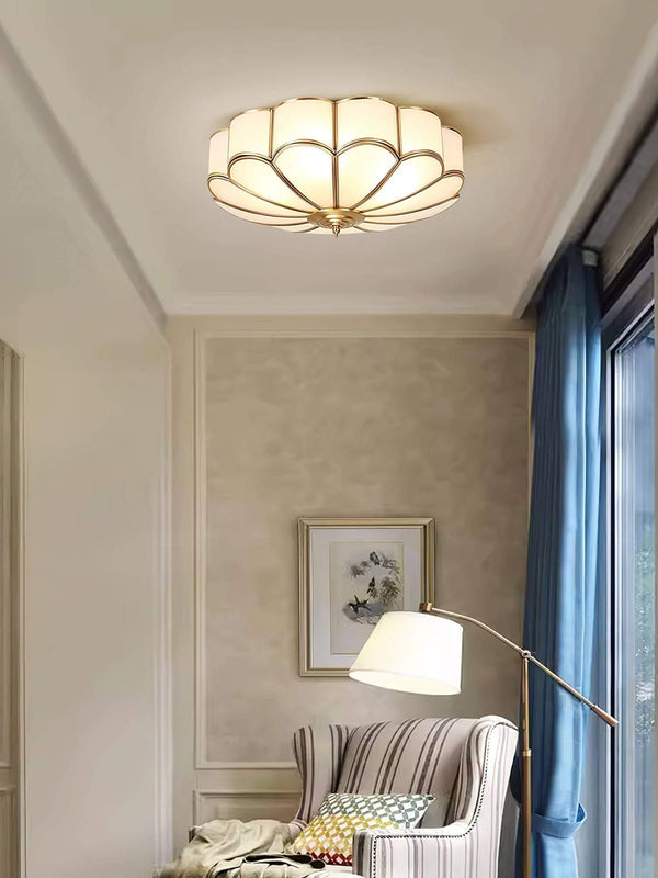Modern Glass Oukaning Ceiling Light – Frosted Flower Design | Alsolight