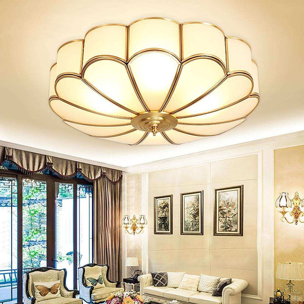 Modern Glass Oukaning Ceiling Light – Frosted Flower Design | Alsolight
