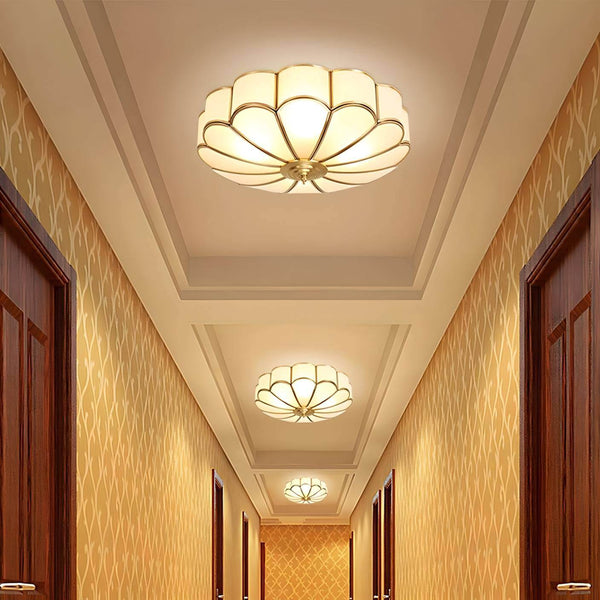 Modern Glass Oukaning Ceiling Light – Frosted Flower Design | Alsolight