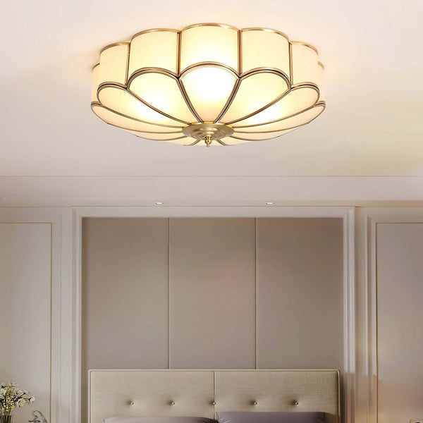 Modern Glass Oukaning Ceiling Light – Frosted Flower Design | Alsolight