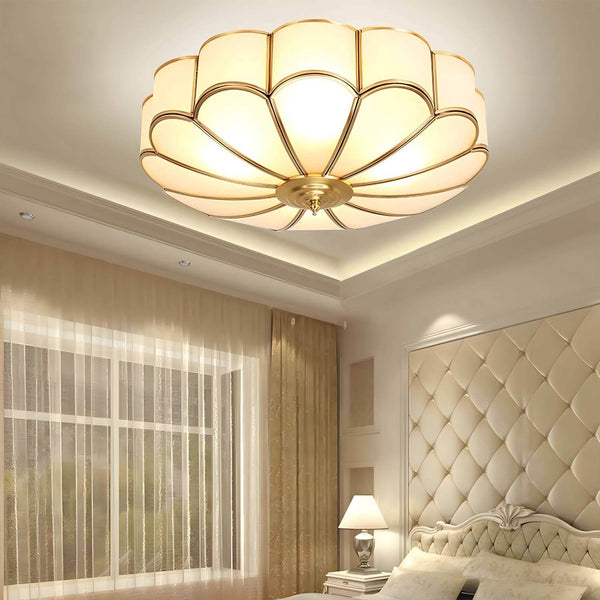 Modern Glass Oukaning Ceiling Light – Frosted Flower Design | Alsolight