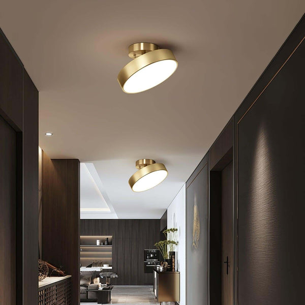 Ojere Brass Rotating Ceiling Lamp – Modern & Elegant Lighting | Alsolight