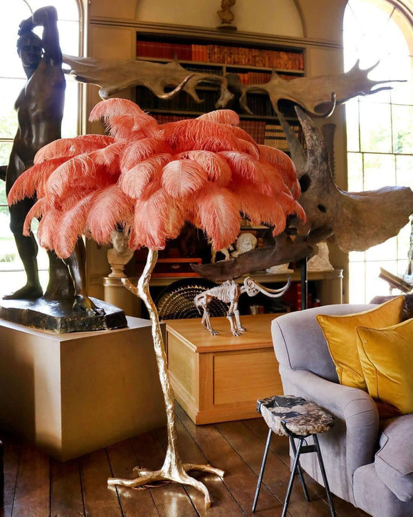 Panade Floor Lamp – Hand-Dyed Ostrich Feather Luxury Light | Alsolight