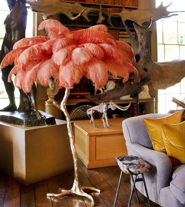Panade Floor Lamp – Hand-Dyed Ostrich Feather Luxury Light | Alsolight