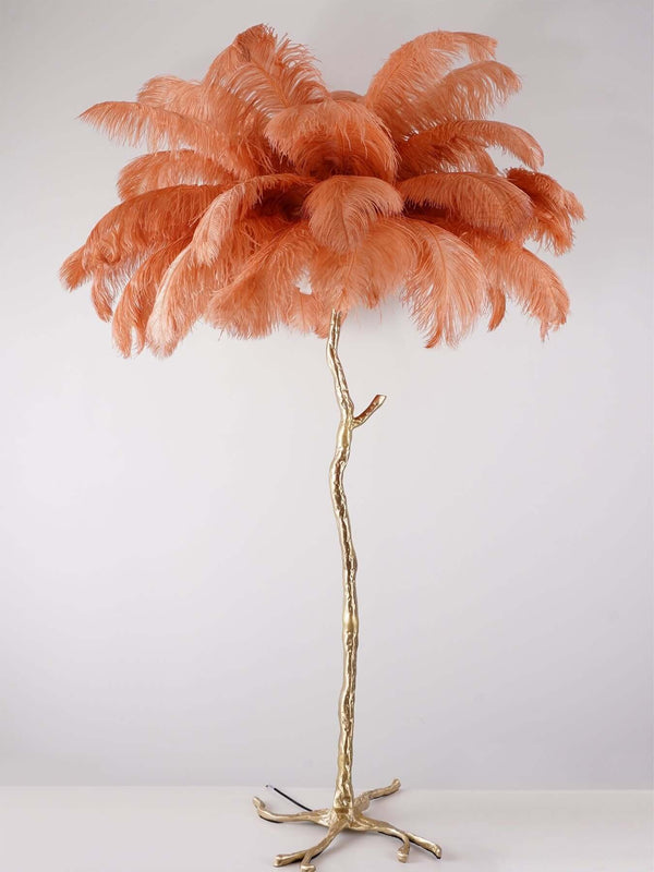 Panade Floor Lamp – Hand-Dyed Ostrich Feather Luxury Light | Alsolight
