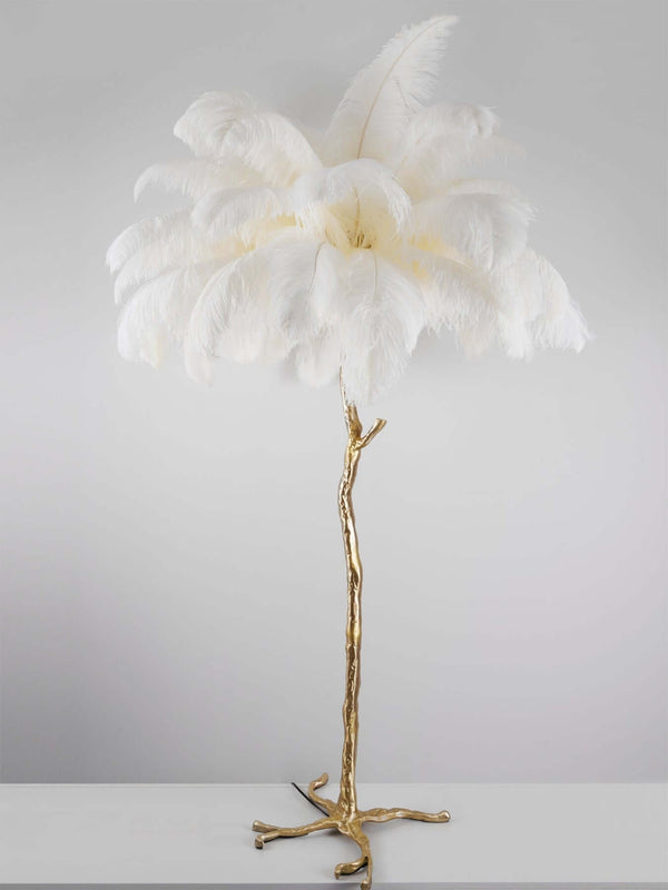 Panade Floor Lamp – Hand-Dyed Ostrich Feather Luxury Light | Alsolight