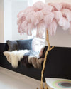 Panade Floor Lamp – Hand-Dyed Ostrich Feather Luxury Light | Alsolight
