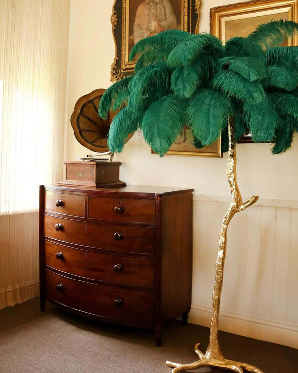 Panade Floor Lamp – Hand-Dyed Ostrich Feather Luxury Light | Alsolight