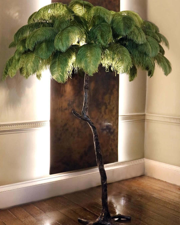 Panade Floor Lamp – Hand-Dyed Ostrich Feather Luxury Light | Alsolight