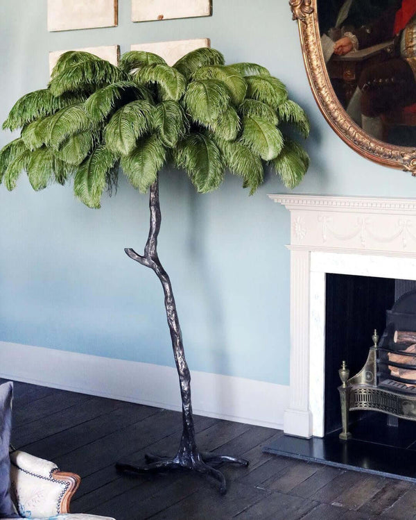 Panade Floor Lamp – Hand-Dyed Ostrich Feather Luxury Light | Alsolight
