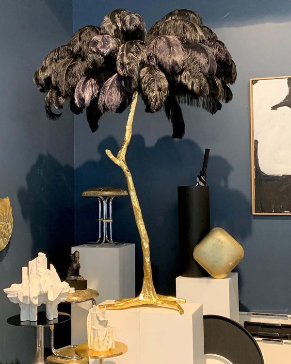 Panade Floor Lamp – Hand-Dyed Ostrich Feather Luxury Light | Alsolight